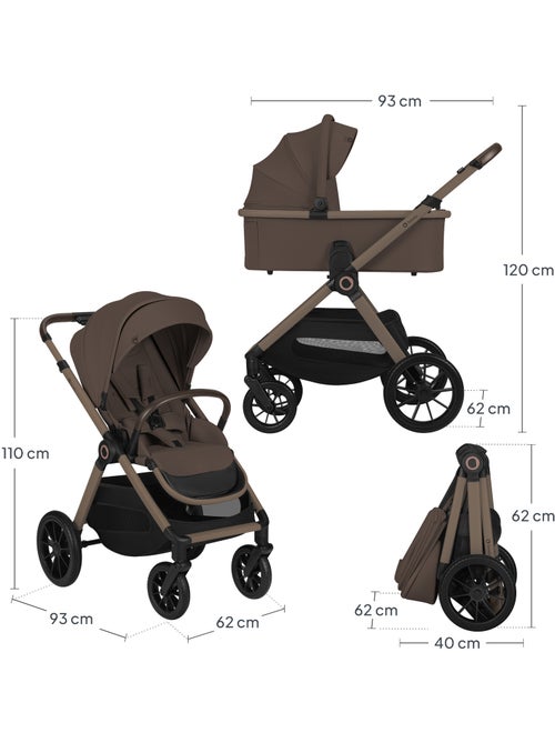 Cochecito 2 en 1 LIONELO Layla - Pack de cochecito, capazo y accesorios -  Hasta 22 kg - Kiabi