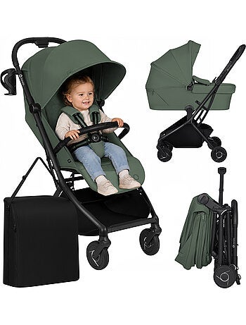 Cochecito 2 en 1 LIONELO Sia - Ultraligero - Pack compacto - Capazo - Cubierta para la lluvia