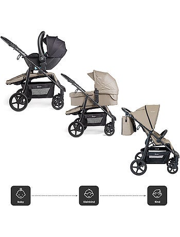 Cochecito 3 en 1 con silla de auto, capazo y asiento deportivo Evolution – babyGO