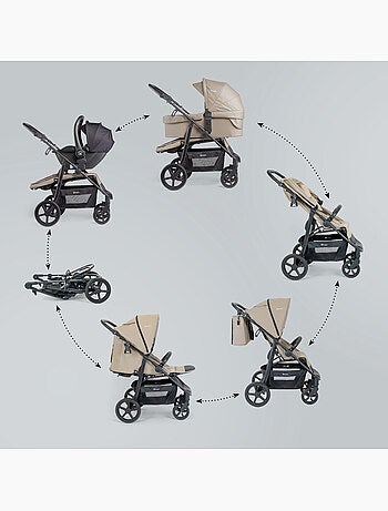 Cochecito 3 en 1 con silla de auto, capazo y asiento deportivo Evolution – babyGO