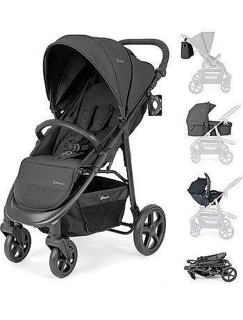 Cochecito 3 en 1 con silla de auto, capazo y asiento deportivo Evolution – babyGO