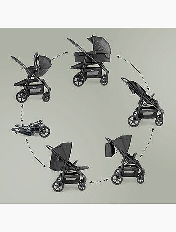 Cochecito 3 en 1 con silla de auto, capazo y asiento deportivo Evolution – babyGO