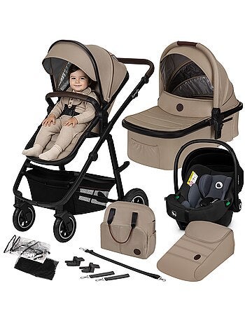 Cochecito 3 en 1 LIONELO Amber - 0-22 kg - Cochecito, capazo, silla de coche, bolso y accesorios