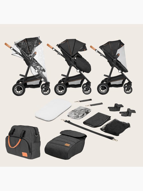 Cochecito 3 en 1 LIONELO Amber - 0-22 kg - Cochecito, capazo, silla de coche, bolso y accesorios - Kiabi