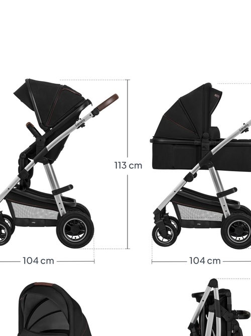 Cochecito 3 en 1 LIONELO Amber - 0-22 kg - Cochecito, capazo, silla de coche, bolso y accesorios - Kiabi