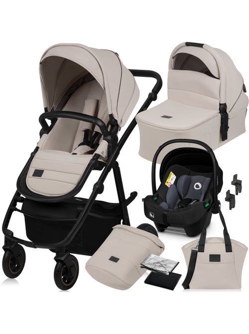 Cochecito 3 en 1 LIONELO Amber Plus: Pack de cochecito, capazo, silla de auto, bolso y accesorios - Kiabi