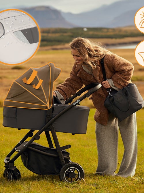 Cochecito 3 en 1 LIONELO Amber Plus: Pack de cochecito, capazo, silla de auto, bolso y accesorios - Kiabi