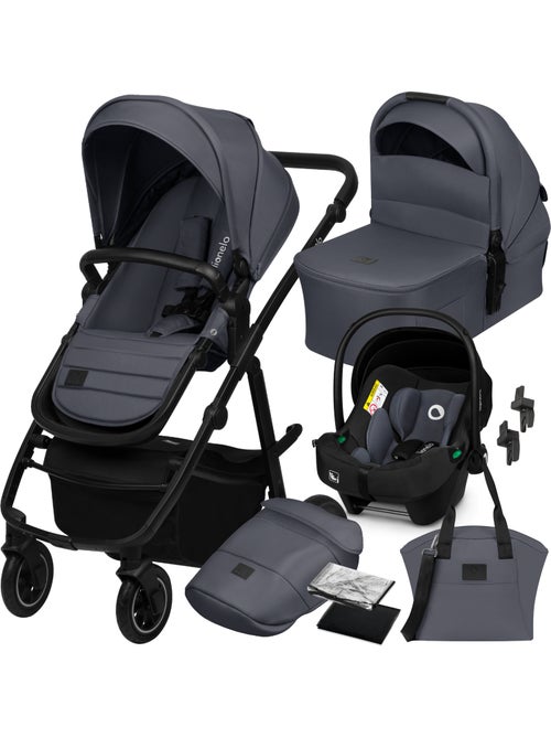 Cochecito 3 en 1 LIONELO Amber Plus: Pack de cochecito, capazo, silla de auto, bolso y accesorios - Kiabi