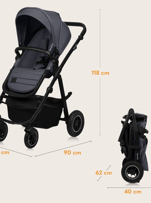 Cochecito 3 en 1 LIONELO Amber Plus: Pack de cochecito, capazo, silla de auto, bolso y accesorios - Kiabi