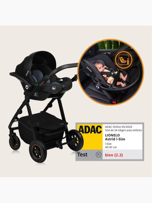Cochecito 3 en 1 LIONELO Amber Plus: Pack de cochecito, capazo, silla de auto, bolso y accesorios - Kiabi