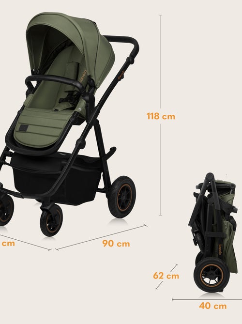 Cochecito 3 en 1 LIONELO Amber Plus: Pack de cochecito, capazo, silla de auto, bolso y accesorios - Kiabi