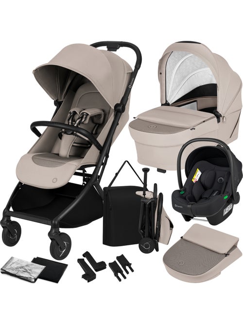 Cochecito 3 en 1 LIONELO Sia - Ultraligero - Pack compacto - Capazo - Silla de coche - Accesorios - Kiabi Cochecito 3 en 1 LIONELO Sia - Ultraligero - Pack compacto - Capazo - Silla de coche - Accesorios - Kiabi