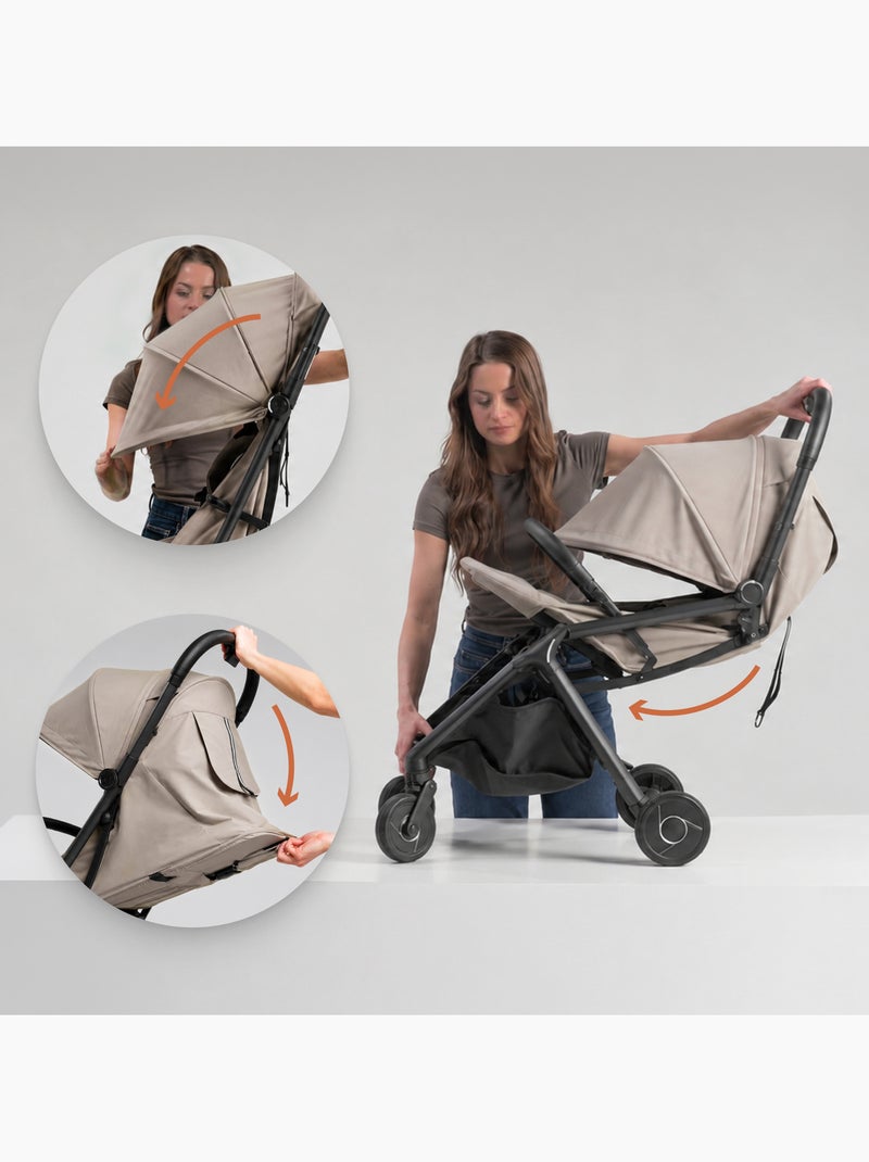 Cochecito 3 en 1 LIONELO Sia - Ultraligero - Pack compacto - Capazo - Silla de coche - Accesorios Verde - Kiabi