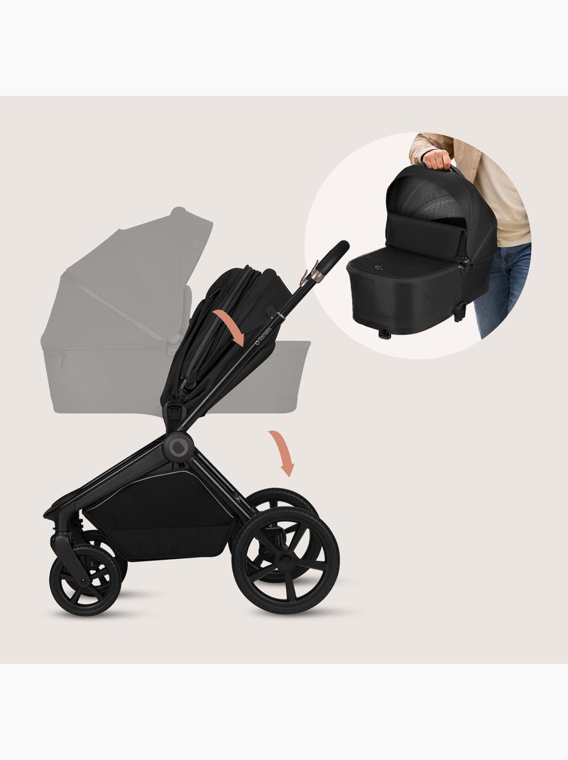Cochecito combinado 2 en 1 LIONELO Freya - Capazo - Accesorios Negro - Kiabi