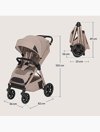Cochecito compacto lionelo bett- ligero y plegable - hasta 22 kg