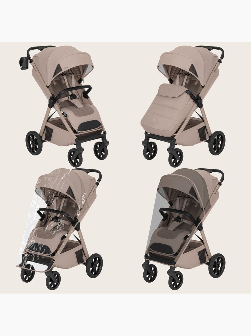 Cochecito compacto lionelo bett- ligero y plegable - hasta 22 kg Beige claro - Kiabi