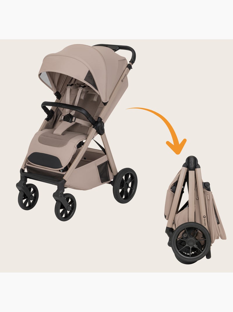 Cochecito compacto lionelo bett- ligero y plegable - hasta 22 kg Beige claro - Kiabi