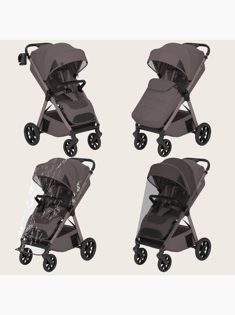 Cochecito compacto lionelo bett- ligero y plegable - hasta 22 kg Beige oscuro - Kiabi