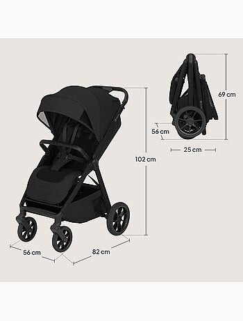 Cochecito compacto lionelo bett- ligero y plegable - hasta 22 kg