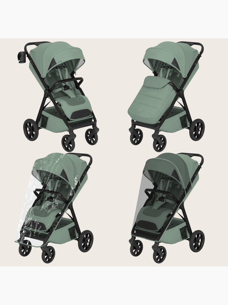 Cochecito compacto lionelo bett- ligero y plegable - hasta 22 kg Verde - Kiabi