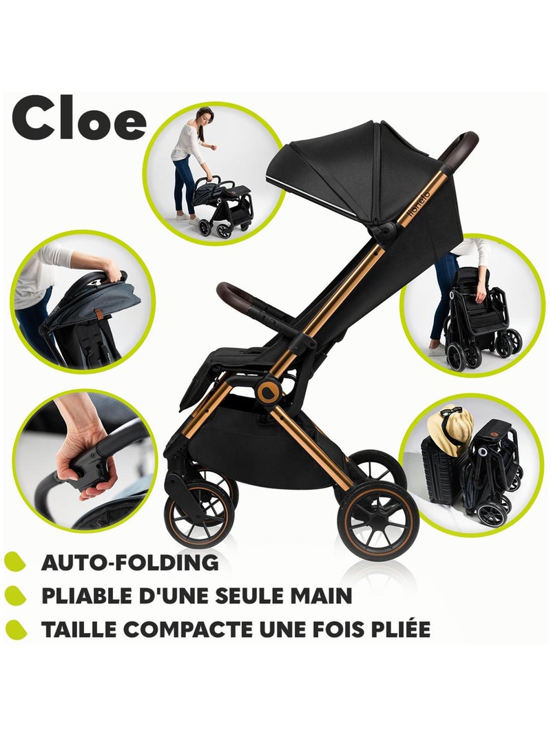 Cochecito compacto LIONELO Cloe - Ligero y plegable - Hasta 22 kg Negro Verde - Kiabi