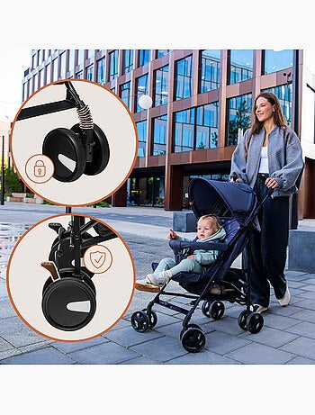 Cochecito plegable compacto LIONELO Elia - Ligero - 6-36 meses - Mosquitera incluida