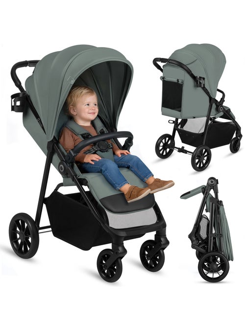 Cochecito compacto LIONELO Emerald - Ligero - Amortiguación - Plegable con una sola mano - Kiabi