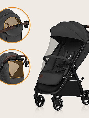 Cochecito compacto LIONELO Ingrid - Suspensión - Hasta 22 kg - Ligero y plegable
