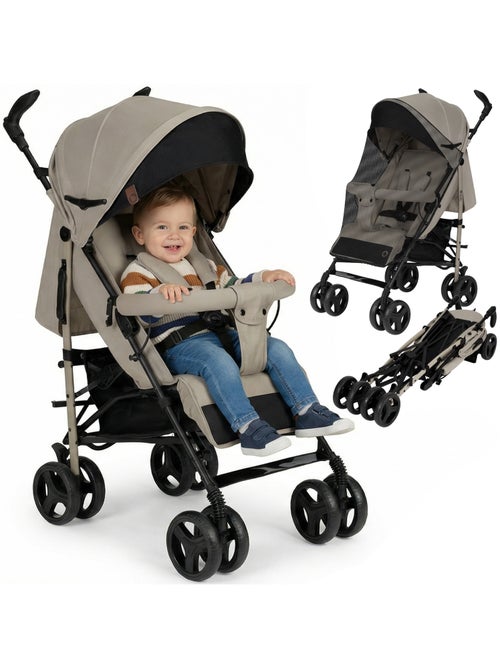 Cochecito compacto LIONELO Irma - 6-36 meses - Mosquitera incluida - Ligero - Amortiguadores delante - Kiabi