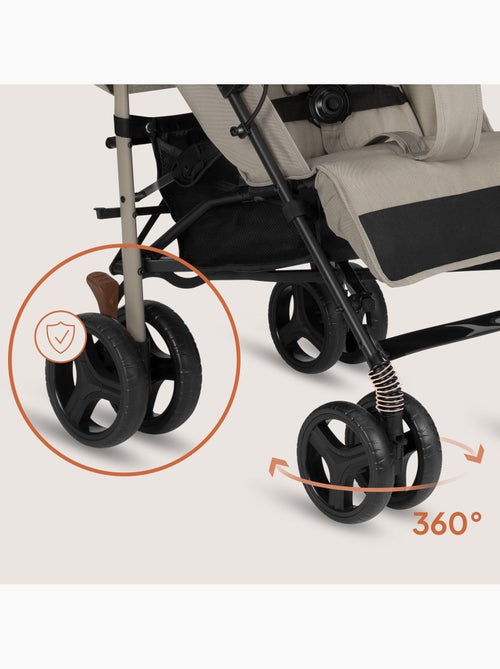 Cochecito compacto LIONELO Irma - 6-36 meses - Mosquitera incluida - Ligero - Amortiguadores delante - Kiabi