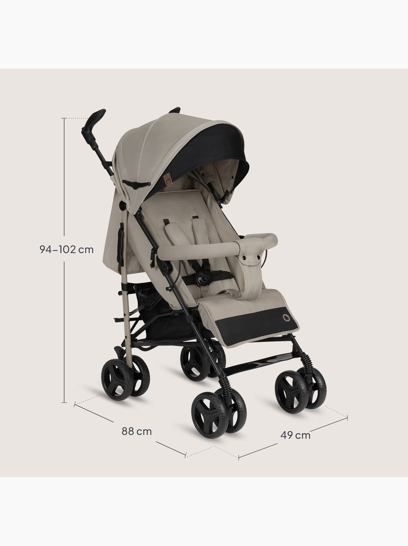 Cochecito compacto LIONELO Irma - 6-36 meses - Mosquitera incluida - Ligero - Amortiguadores delante Beige - Kiabi