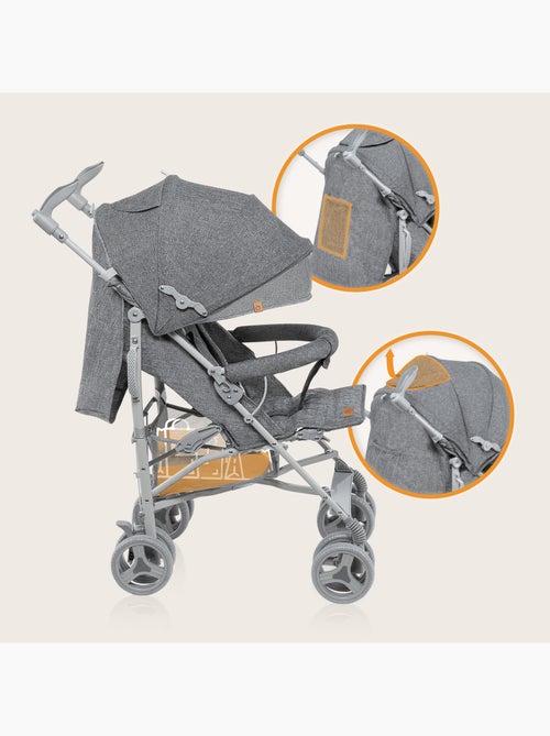 Cochecito compacto LIONELO Irma - 6-36 meses - Mosquitera incluida - Ligero - Amortiguadores delante - Kiabi
