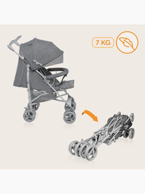 Cochecito compacto LIONELO Irma - 6-36 meses - Mosquitera incluida - Ligero - Amortiguadores delante - Kiabi