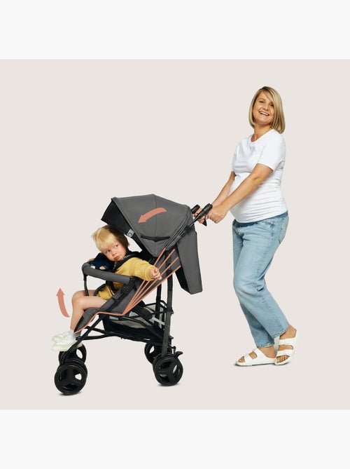 Cochecito compacto LIONELO Irma - 6-36 meses - Mosquitera incluida - Ligero - Amortiguadores delante - Kiabi