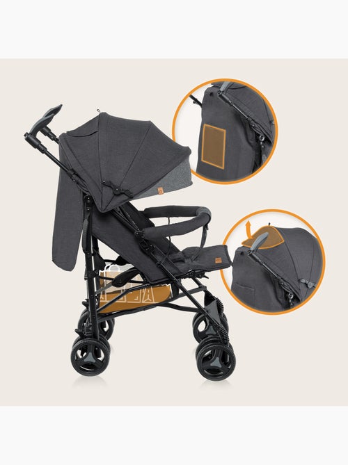 Cochecito compacto LIONELO Irma - 6-36 meses - Mosquitera incluida - Ligero - Amortiguadores delante - Kiabi