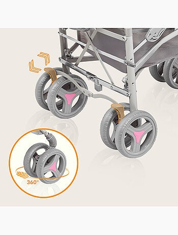 Cochecito compacto LIONELO Irma - 6-36 meses - Mosquitera incluida - Ligero - Amortiguadores delante