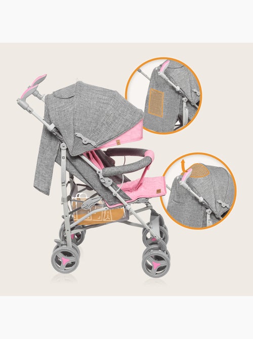 Cochecito compacto LIONELO Irma - 6-36 meses - Mosquitera incluida - Ligero - Amortiguadores delante - Kiabi