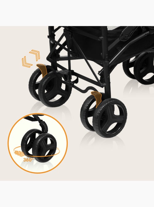 Cochecito compacto LIONELO Irma - 6-36 meses - Mosquitera incluida - Ligero - Amortiguadores delante - Kiabi