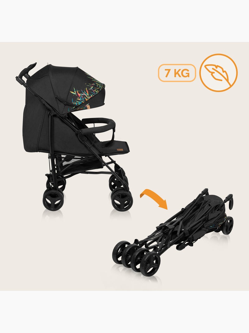 Cochecito compacto LIONELO Irma - 6-36 meses - Mosquitera incluida - Ligero - Amortiguadores delante Negro - Kiabi