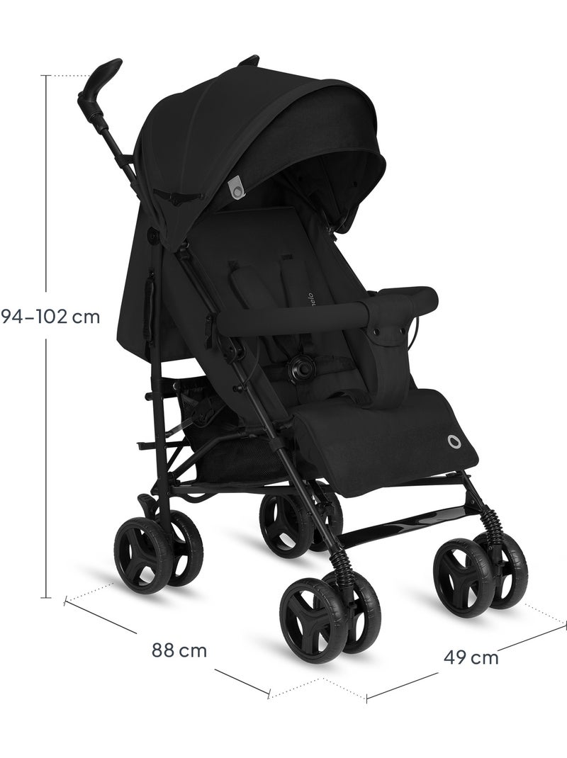 Cochecito compacto LIONELO Irma - 6-36 meses - Mosquitera incluida - Ligero - Amortiguadores delante Negro Negro - Kiabi