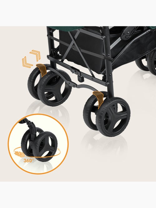 Cochecito compacto LIONELO Irma - 6-36 meses - Mosquitera incluida - Ligero - Amortiguadores delante - Kiabi