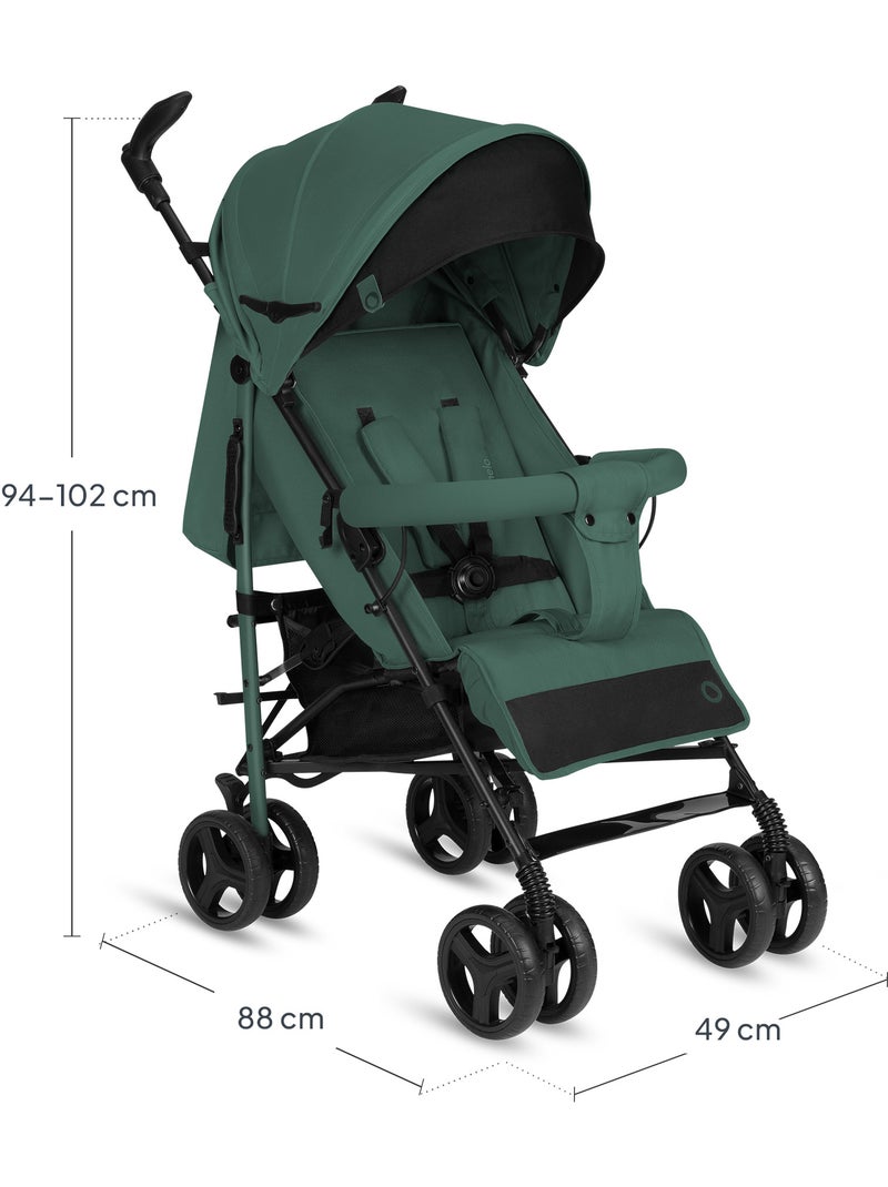 Cochecito compacto LIONELO Irma - 6-36 meses - Mosquitera incluida - Ligero - Amortiguadores delante Verde esmeralda - Kiabi
