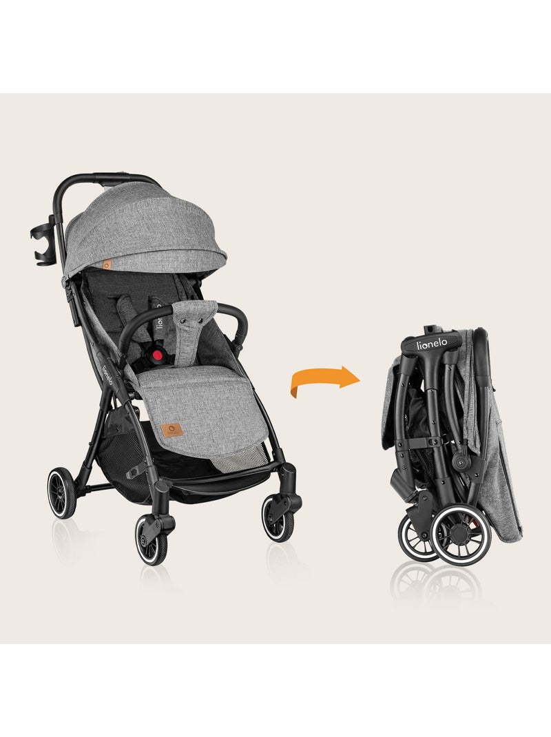 Cochecito compacto LIONELO Julie One - Hasta 22 kg - Ligero y plegable - Accesorios Gris negro - Kiabi