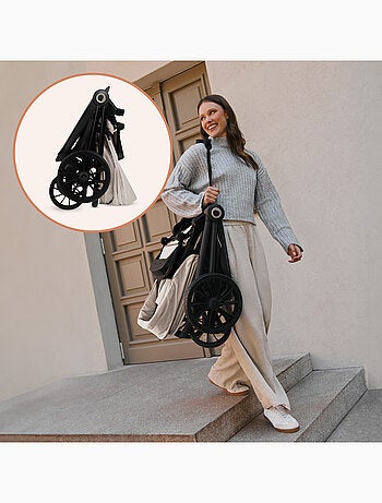 Cochecito compacto LIONELO Mika Plus - Hasta 22 kg - Ligero y plegable - Accesorios