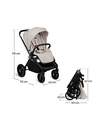 Cochecito compacto LIONELO Mika Plus - Hasta 22 kg - Ligero y plegable - Accesorios