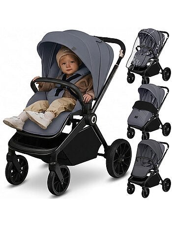 Cochecito compacto LIONELO Mika Plus - Hasta 22 kg - Ligero y plegable - Accesorios