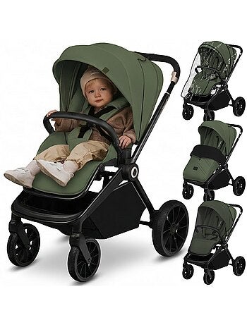 Cochecito compacto LIONELO Mika Plus - Hasta 22 kg - Ligero y plegable - Accesorios