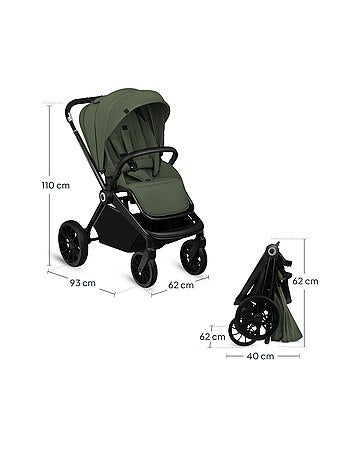 Cochecito compacto LIONELO Mika Plus - Hasta 22 kg - Ligero y plegable - Accesorios