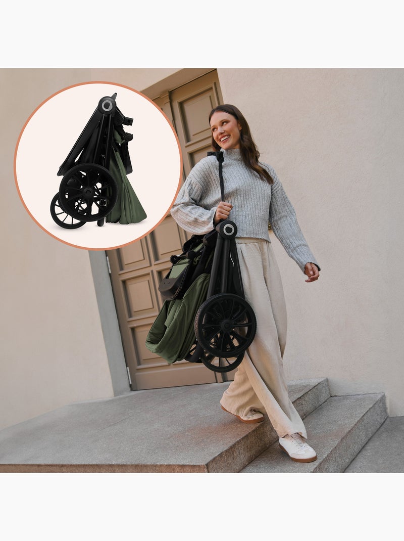 Cochecito compacto LIONELO Mika Plus - Hasta 22 kg - Ligero y plegable - Accesorios Verde - Kiabi