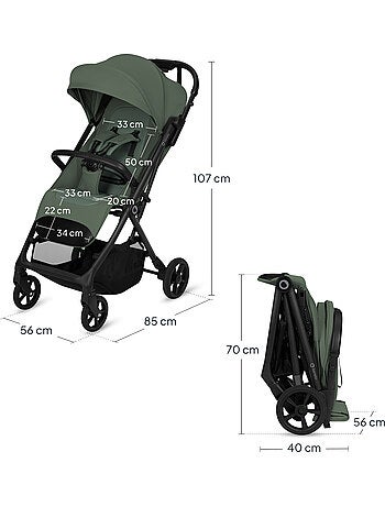 Cochecito compacto LIONELO Tansi - Amortiguación - Ligero - Plegable con una sola mano - Mosquitera